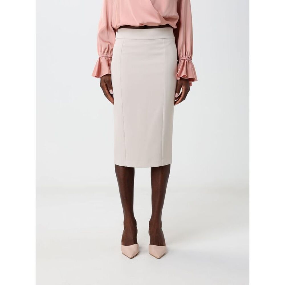 Hanita Women Hanita High-Waisted Jersey Pencil Midi Skirt With Back Slit